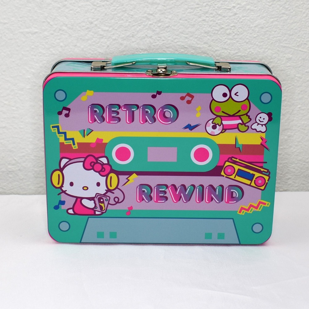 Hello Kitty x Lootcrate Retro Rewind‎ Tin Lunch Box New